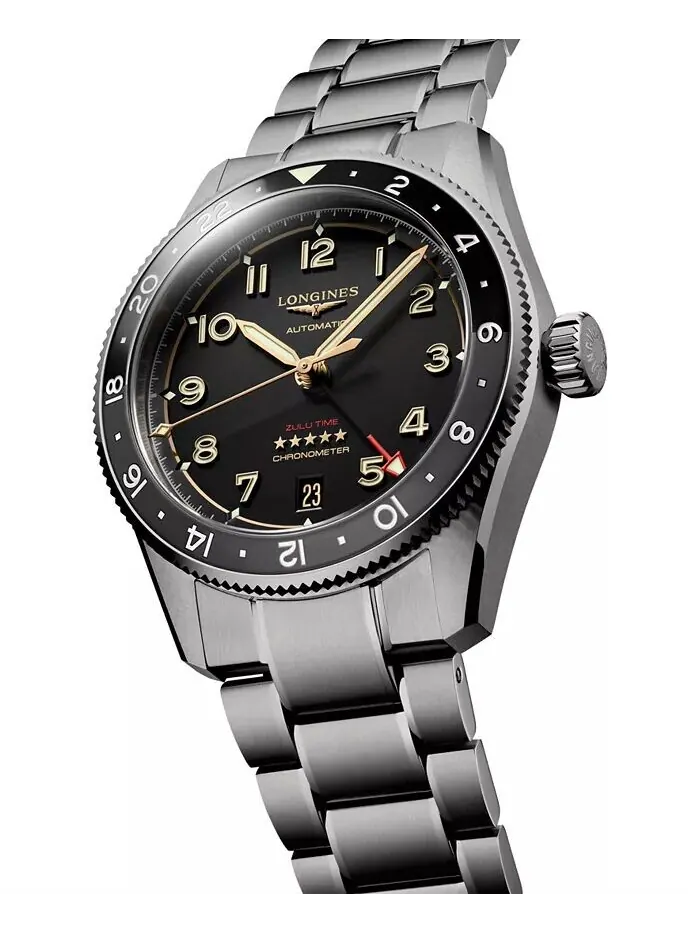 Мужские швейцарские автоматические часы Spirit Zulu Time серебристого цвета с титановым браслетом — изображение 2 из 3