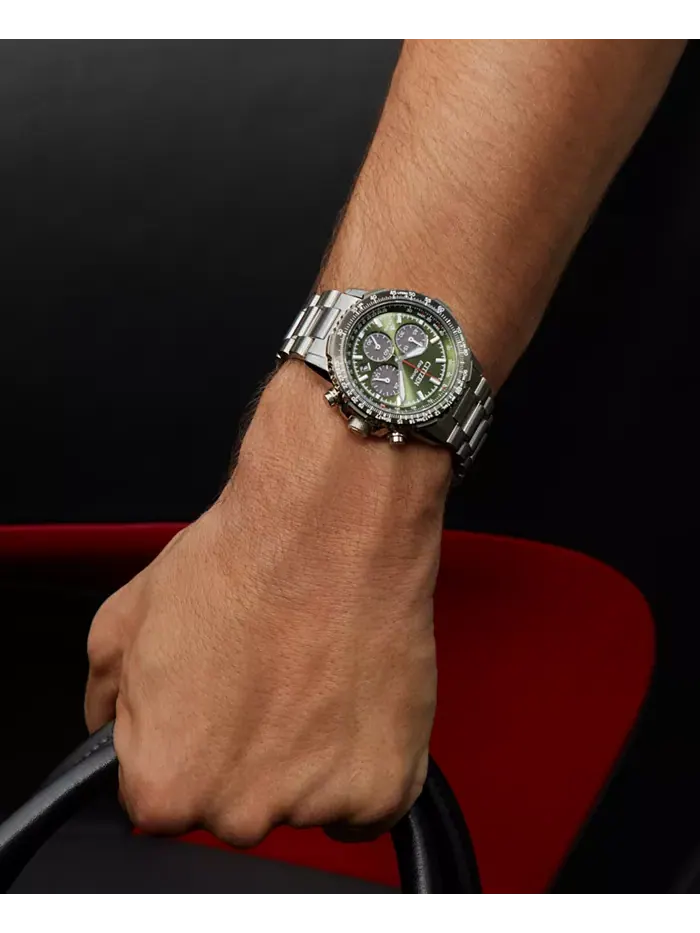 Мужские часы Promaster Eco Navihawk Chronograph на стальном браслете, 40 мм Citizen — изображение 4 из 5