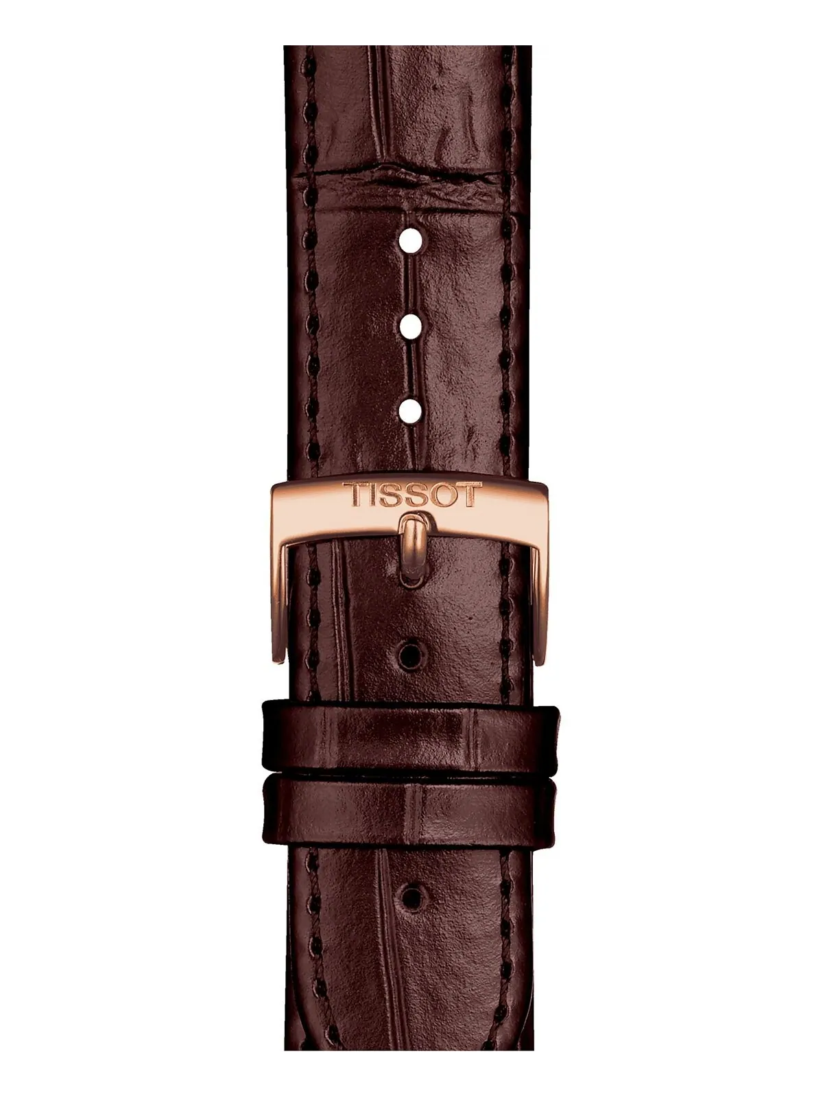 Официальный сменный коричневый кожаный ремешок для часов Tissot — изображение 2 из 3