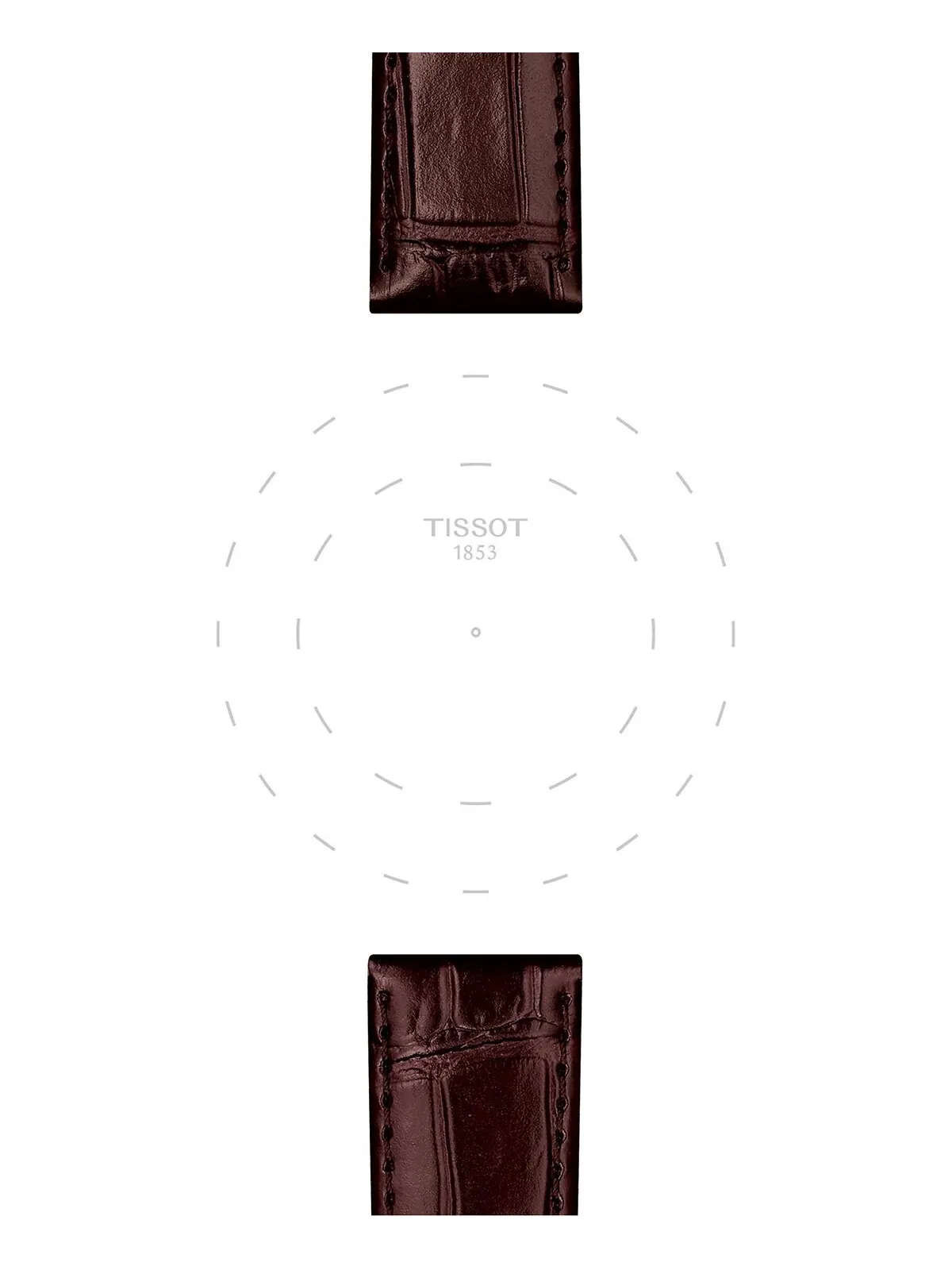 Официальный сменный коричневый кожаный ремешок для часов Tissot — изображение 3 из 3