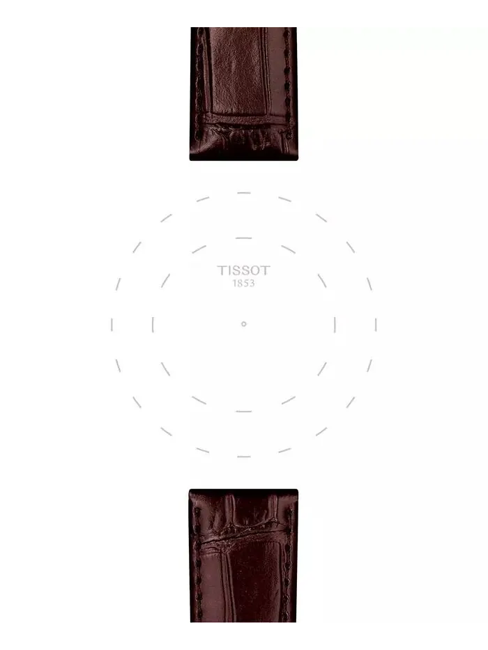 Официальный сменный коричневый кожаный ремешок для часов Tissot — изображение 3 из 3