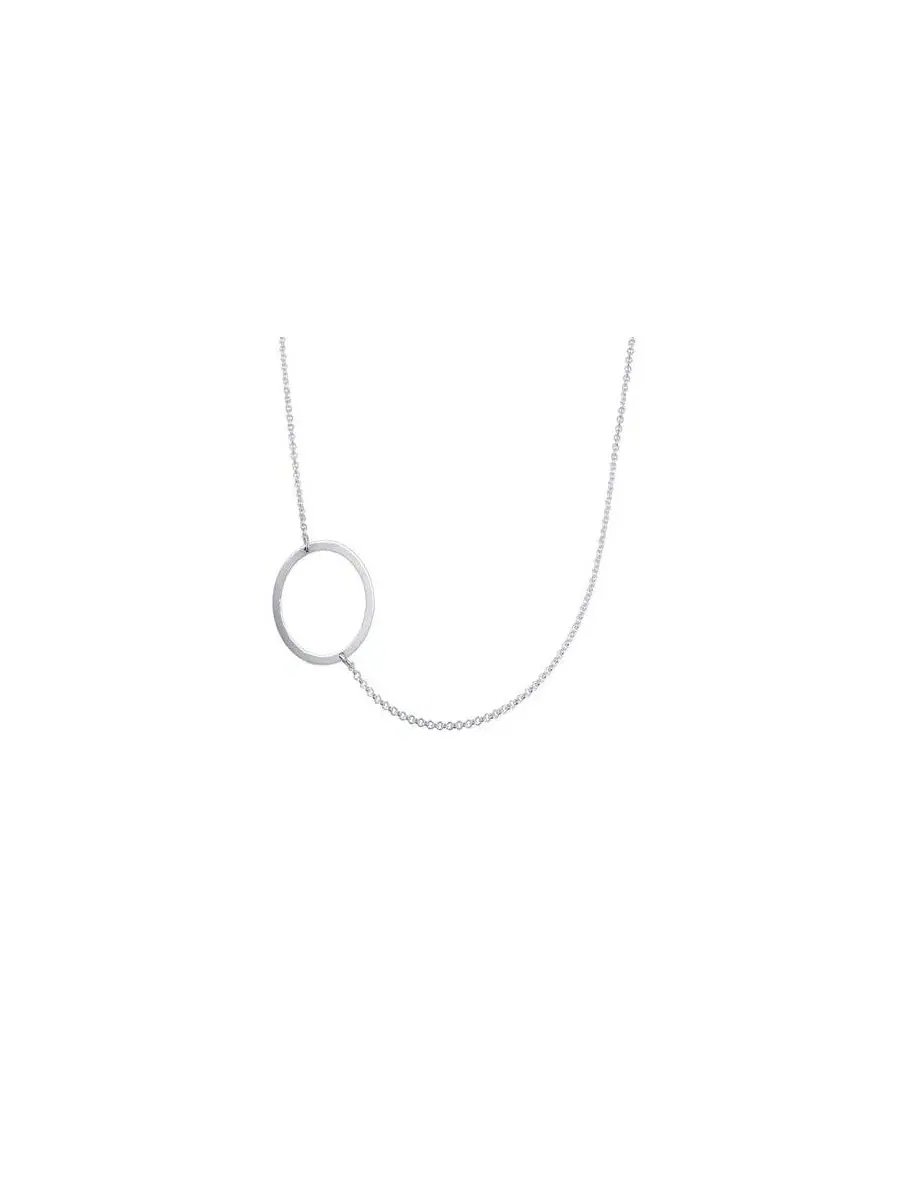 Колье с инициалом, расположенным боком, из стерлингового серебра Oak & Luna