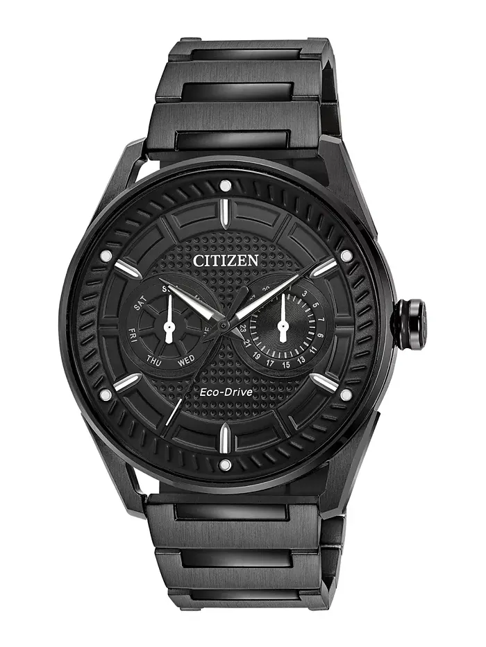 Наручные часы Citizen Eco-Drive Drive для мужчин, черные, из нержавеющей стали, с браслетом, 42 мм