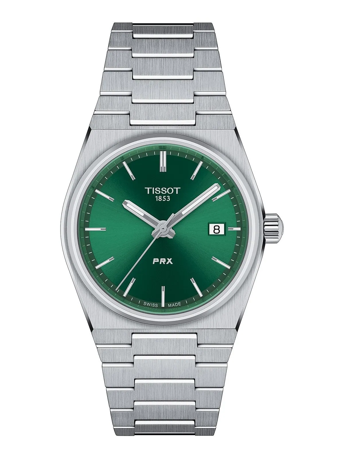 Часы-унисекс PRX с серебристым браслетом из нержавеющей стали, 35 мм Tissot — изображение 1 из 4, оттенок серебряный