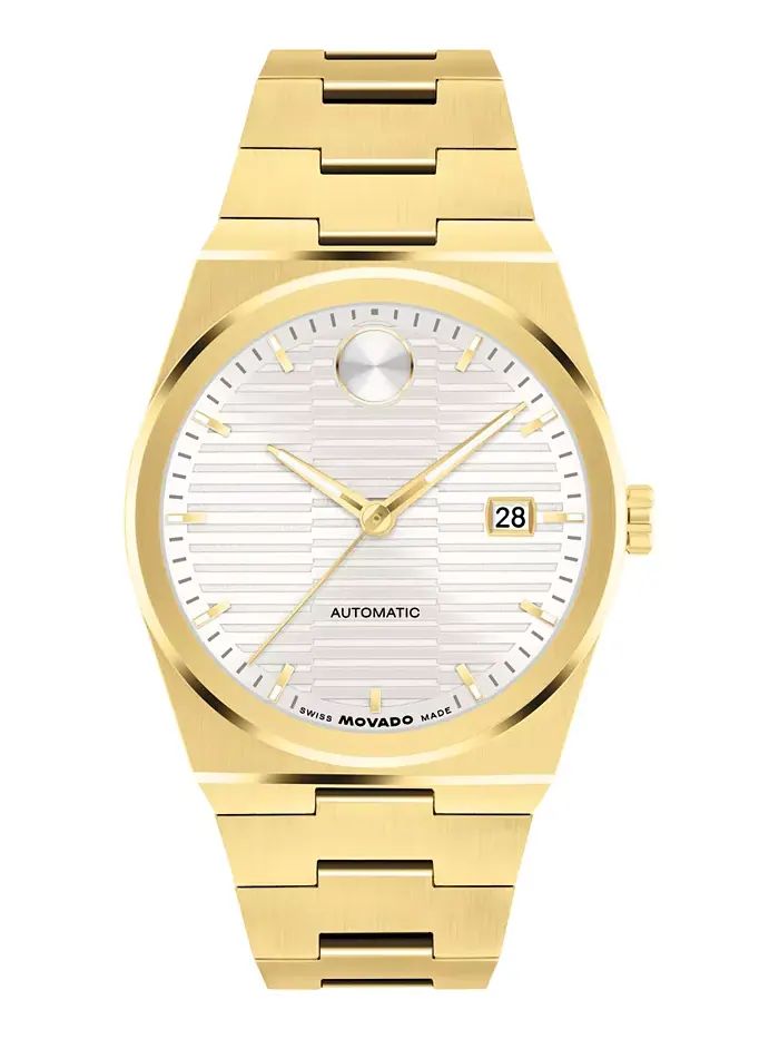 Мужские часы Bold Quest Swiss Automatic с ионным покрытием светло-золотистого цвета, сталь, 39 мм