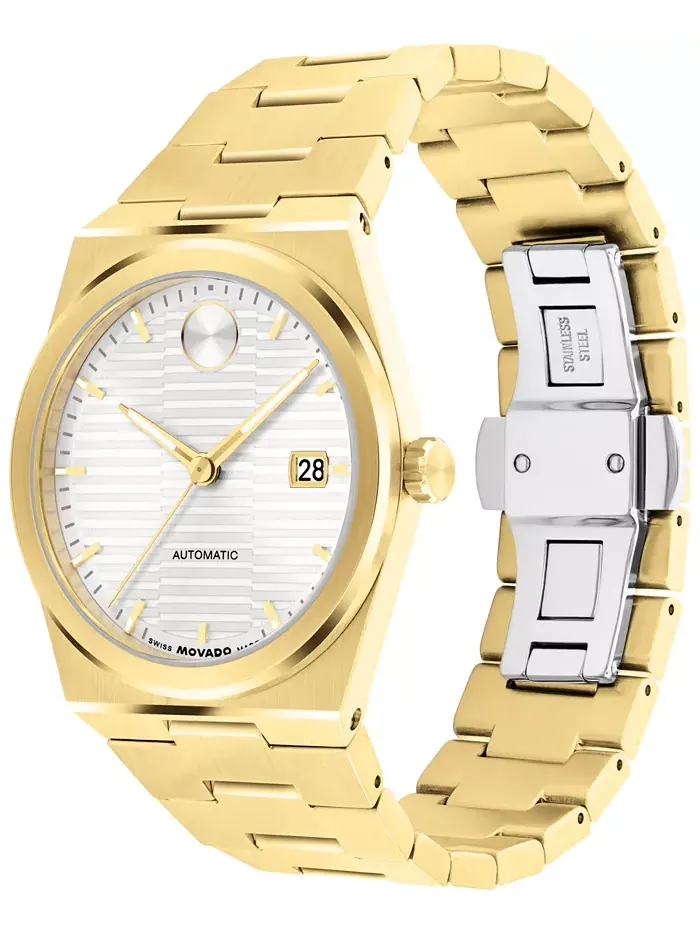 Мужские часы Bold Quest Swiss Automatic с ионным покрытием светло-золотистого цвета, сталь, 39 мм — изображение 2 из 4
