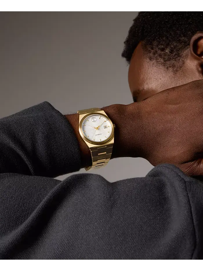 Мужские часы Bold Quest Swiss Automatic с ионным покрытием светло-золотистого цвета, сталь, 39 мм — изображение 4 из 4
