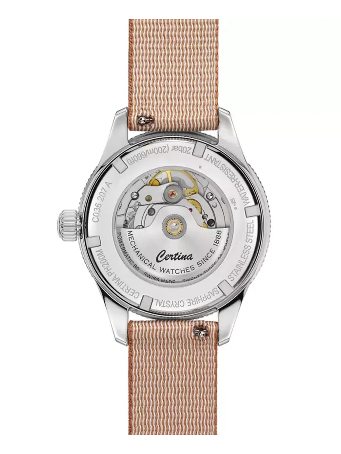 Женские автоматические часы Swiss Automatic DS PH200M Diamond (1/20 ct. t.w.) с бежевым — изображение 2 из 5