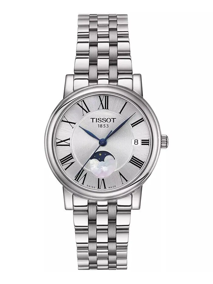 Женские часы Carson Premium Lady Moonphase с браслетом из нержавеющей стали, 32 мм Tissot — изображение 1 из 5