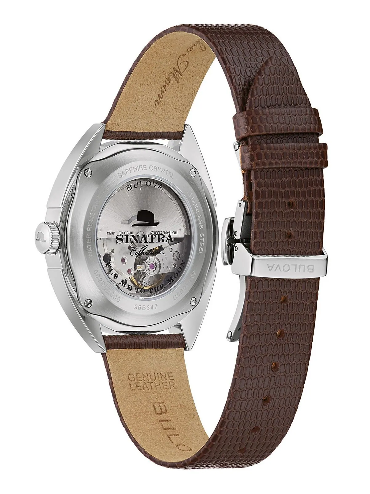 Мужские часы Frank Sinatra с автоматическим коричневым кожаным ремешком, 39 мм Bulova — изображение 3 из 3