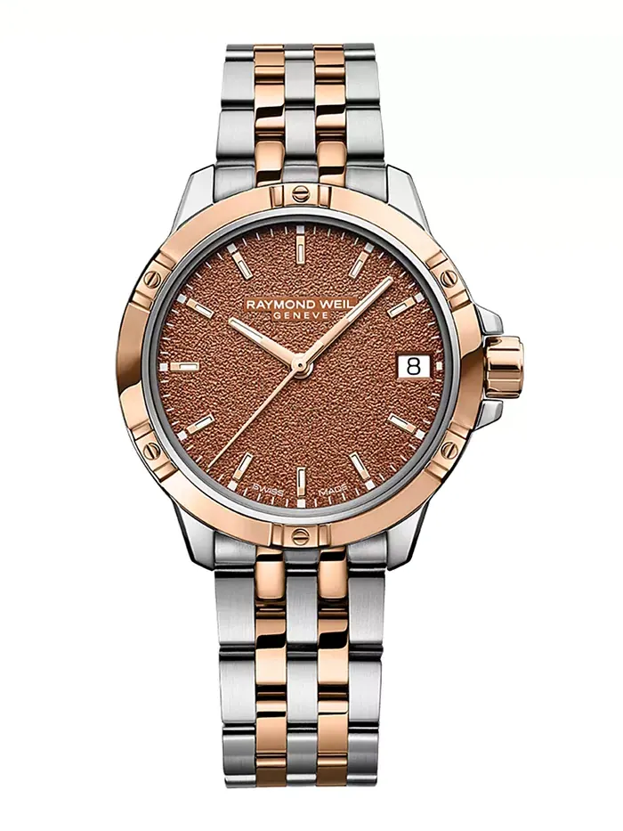 Женские часы Swiss Tango Quartz с браслетом из двухцветной нержавеющей стали, 30 мм Raymond Weil — изображение 1 из 3