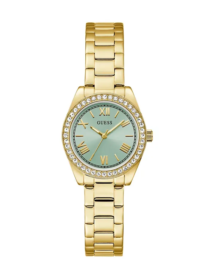 Женские аналоговые часы с золотистым покрытием, сталь, 30 мм GUESS