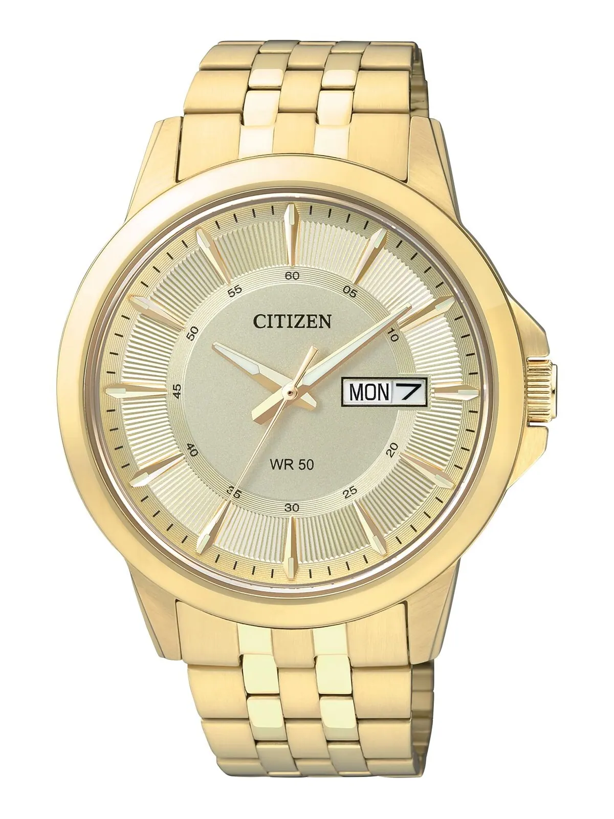 Мужские золотистые часы-браслет из нержавеющей стали 41 мм BF2013-56P Citizen — изображение 1 из 4, оттенок нет цвета