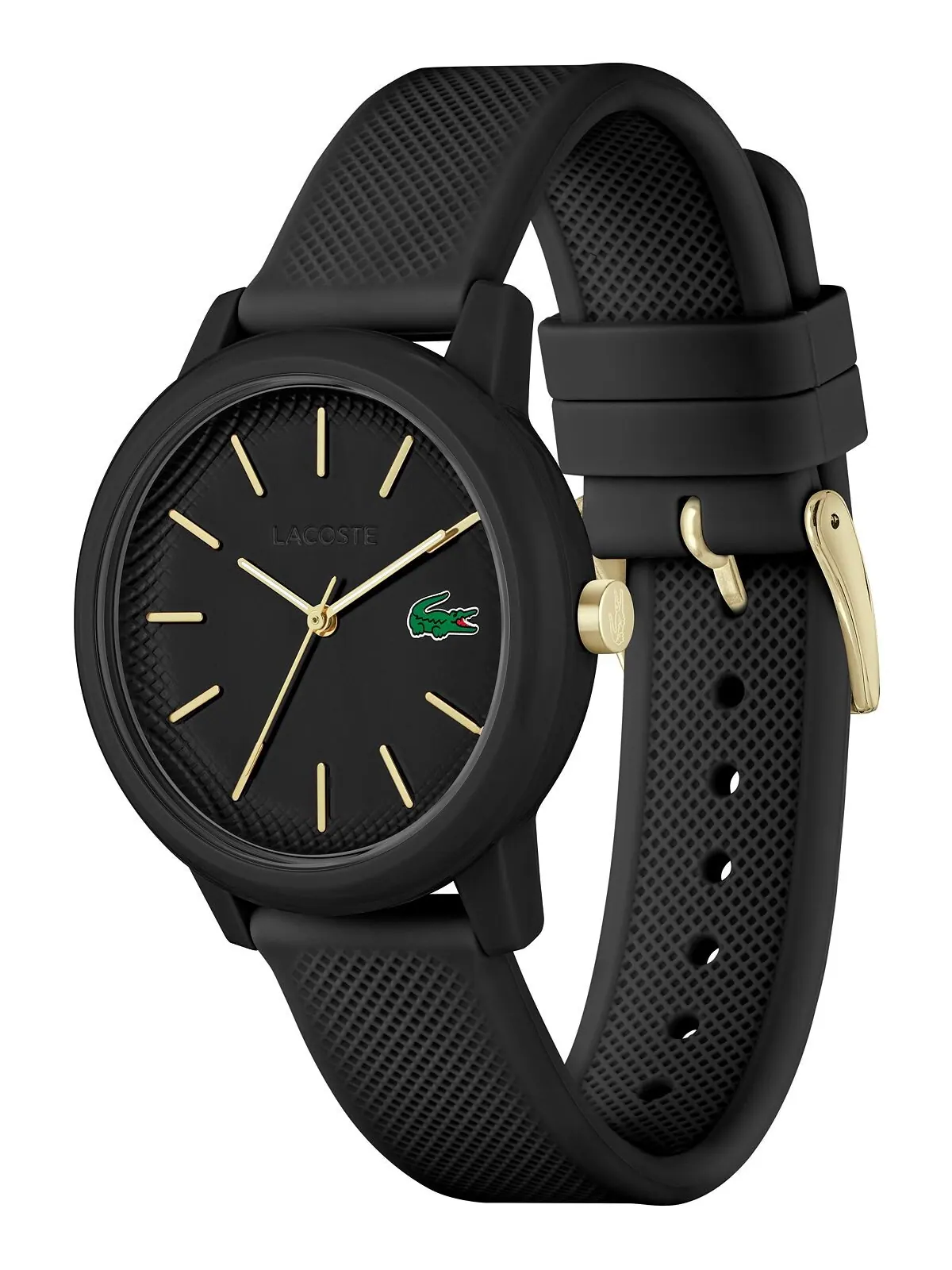 Женские часы L.12.12, черный силиконовый ремешок, 36 мм Lacoste — изображение 2 из 3