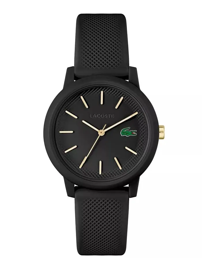 Женские часы L.12.12, черный силиконовый ремешок, 36 мм Lacoste — изображение 1 из 3