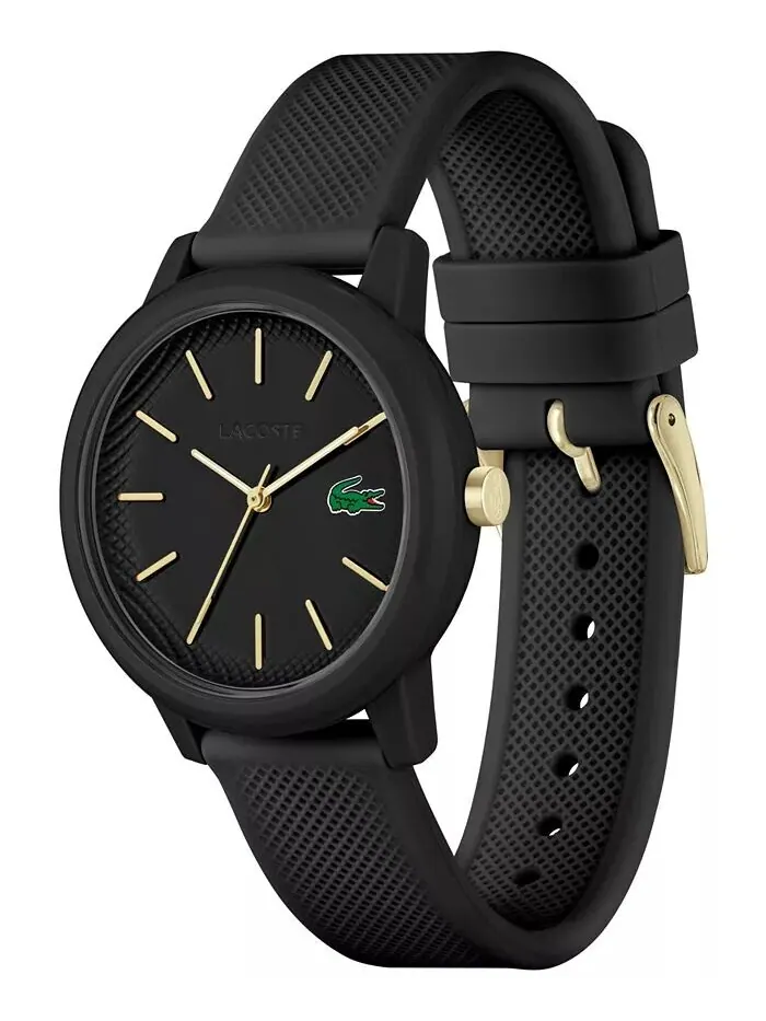 Женские часы L.12.12, черный силиконовый ремешок, 36 мм Lacoste — изображение 2 из 3