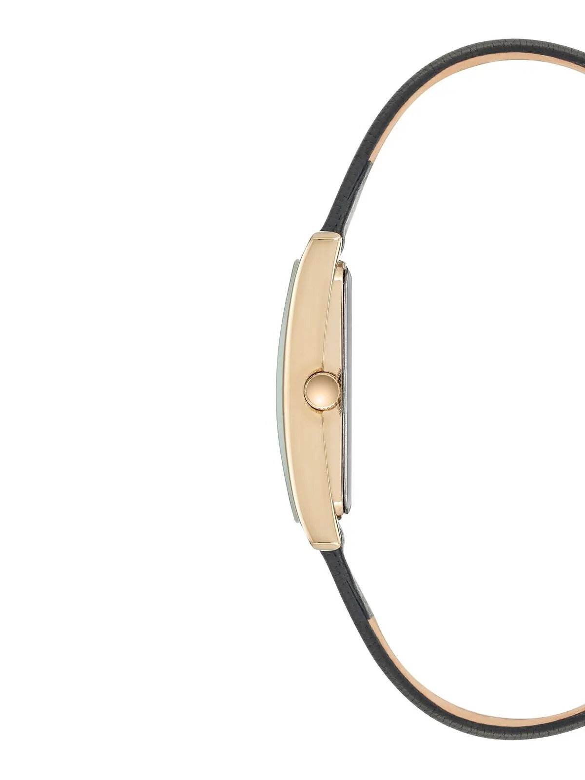 Часы женские черные с кожаным ремешком 28х35мм AK-2706CHBK Anne Klein — изображение 2 из 4, оттенок коричневый