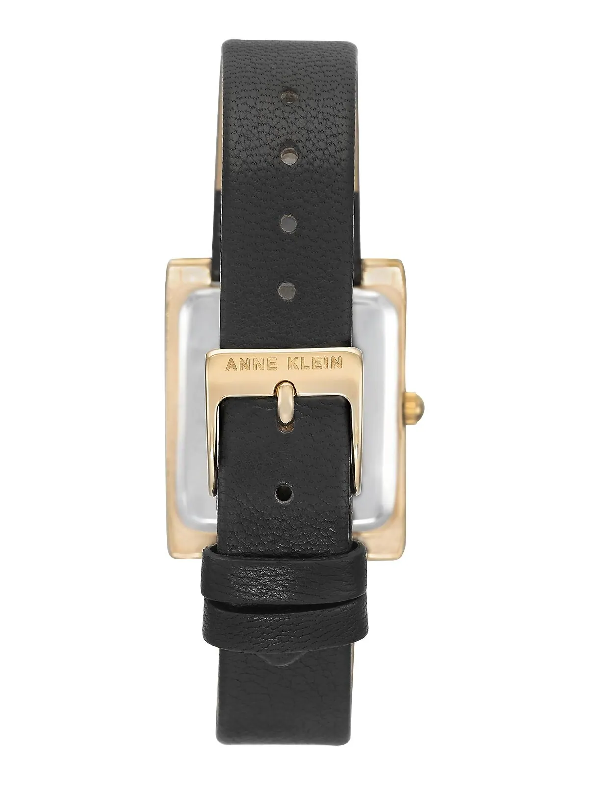 Часы женские черные с кожаным ремешком 28х35мм AK-2706CHBK Anne Klein — изображение 3 из 4, оттенок коричневый