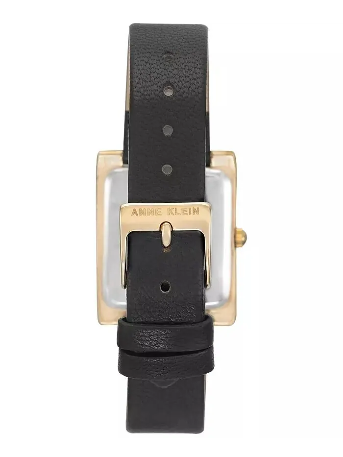 Часы женские черные с кожаным ремешком 28х35мм AK-2706CHBK Anne Klein — изображение 3 из 4