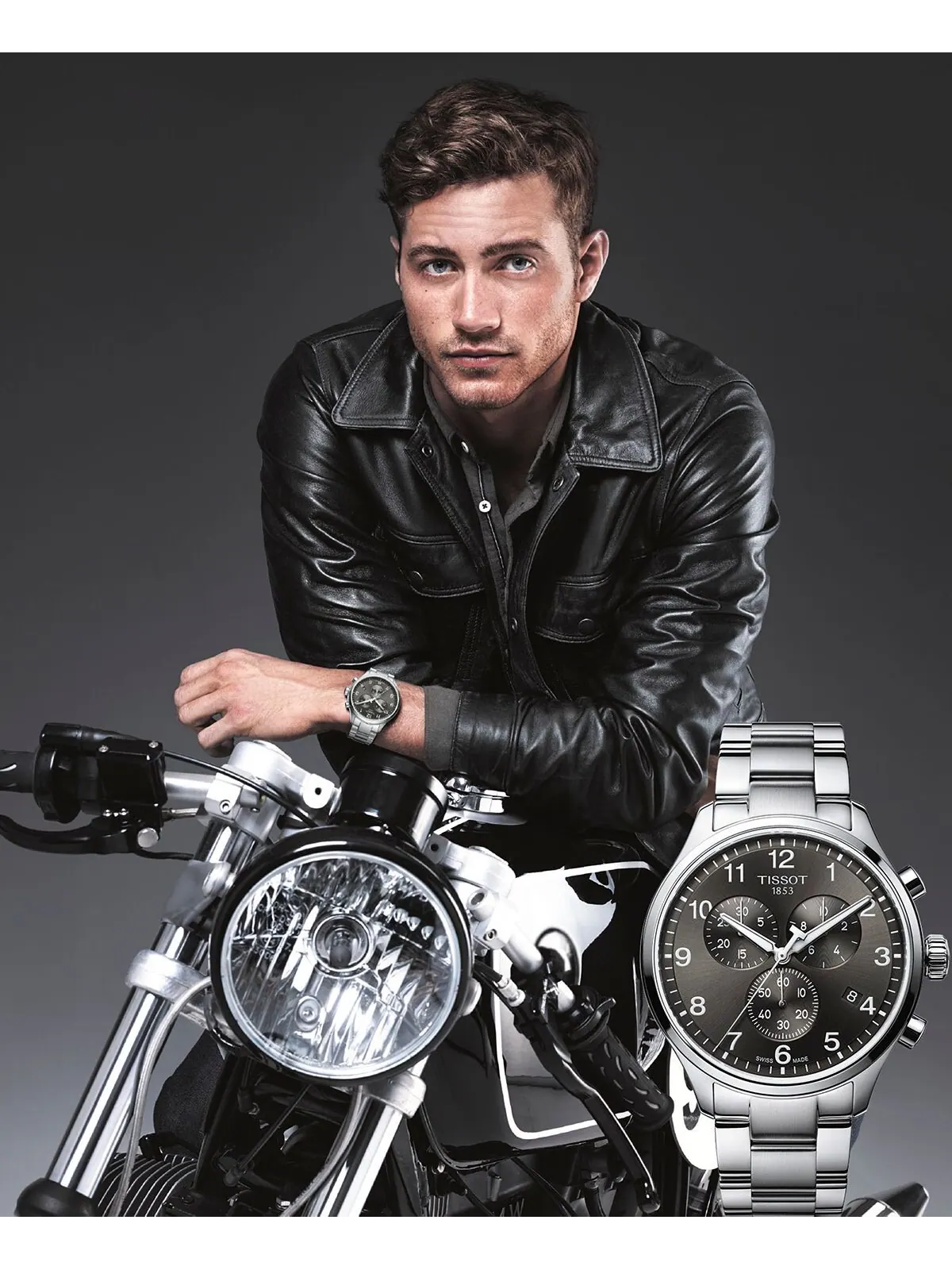 Мужские швейцарские часы с хронографом Chrono XL Classic T-Sport с браслетом из нержавеющей стали — изображение 8 из 11