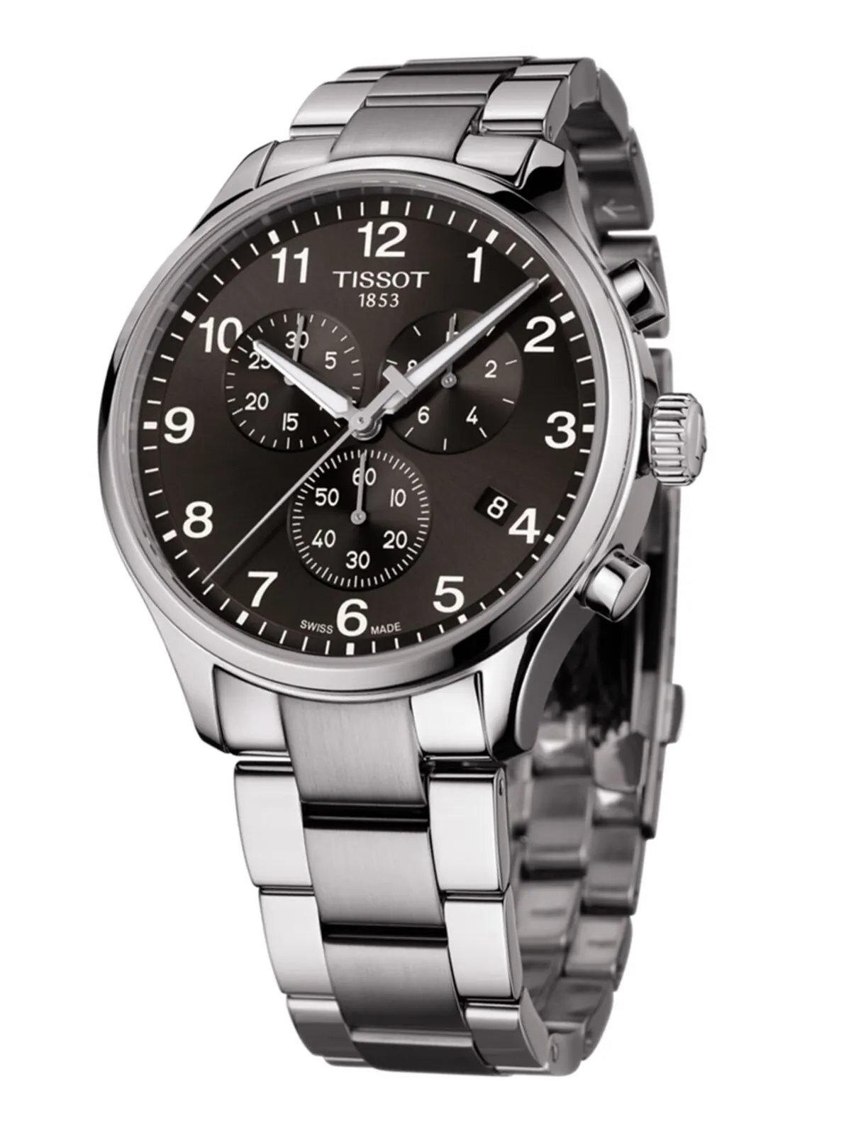 Мужские швейцарские часы с хронографом Chrono XL Classic T-Sport с браслетом из нержавеющей стали — изображение 10 из 11