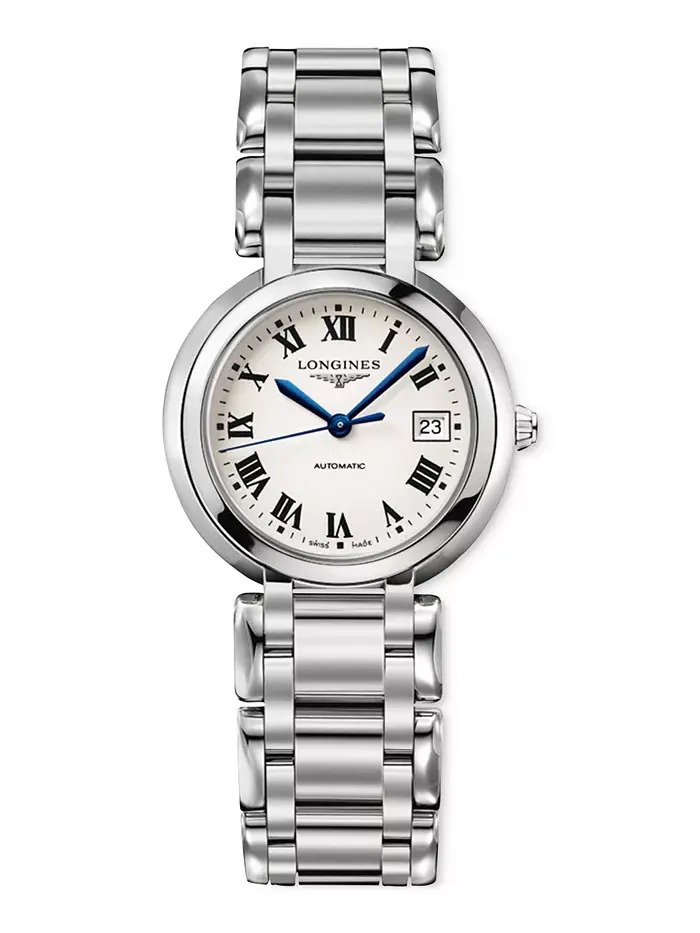 Женские автоматические часы Swiss Automatic PrimaLuna на стальном браслете, 30 мм Longines — изображение 1 из 4
