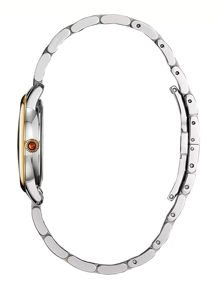 Женские часы-браслет Swiss Slimline Diamond (1/20 ct. общ. вес) из двухцветной нержавеющей стали — изображение 2 из 3