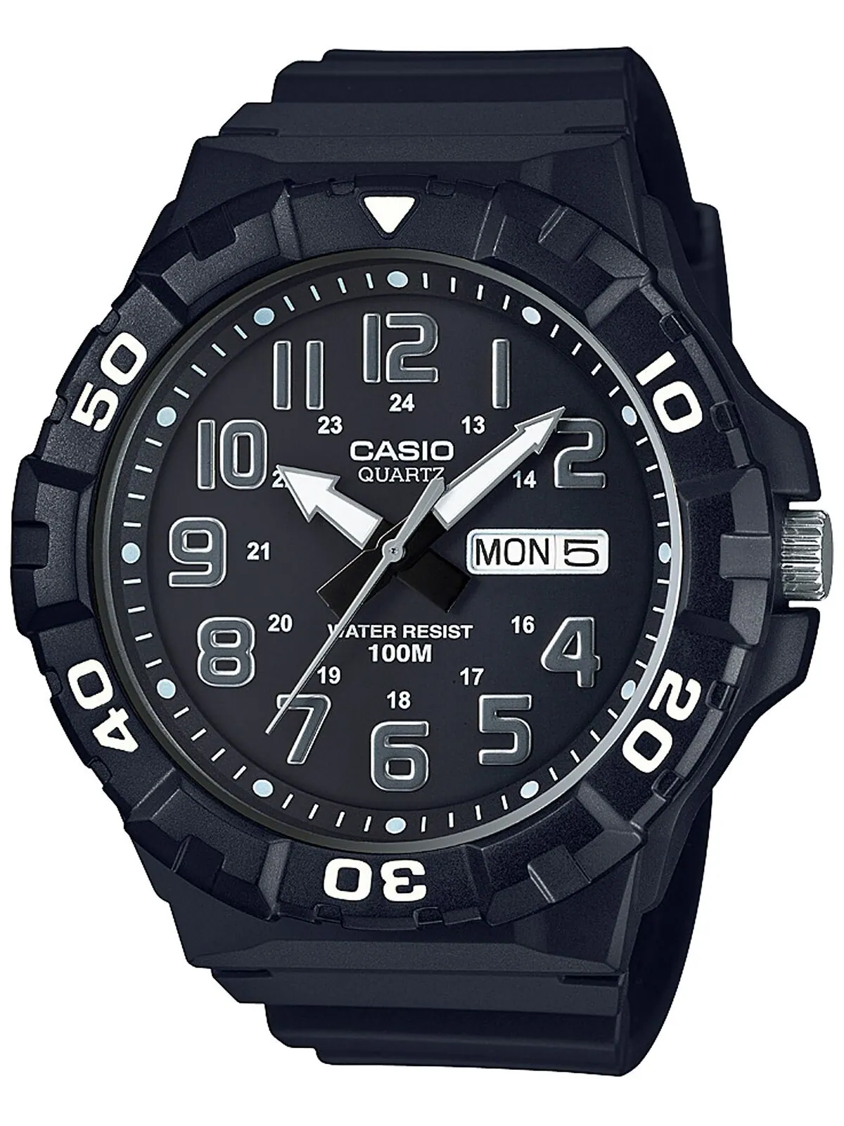 Мужские часы с черным полимерным ремешком, 50 мм Casio — изображение 1 из 2, оттенок черный
