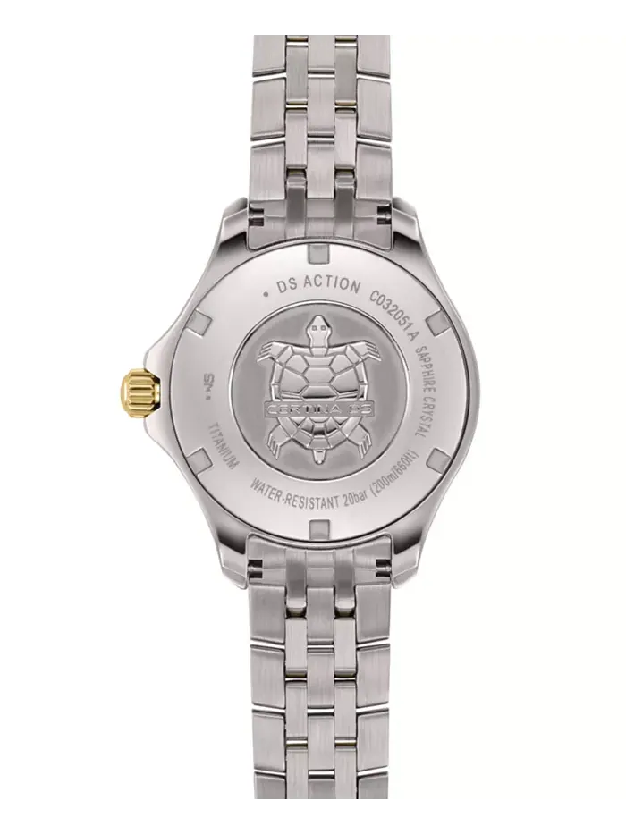 Женские часы Swiss DS Action Diamond Accent с двухцветным титановым браслетом, 34 мм Certina — изображение 2 из 4