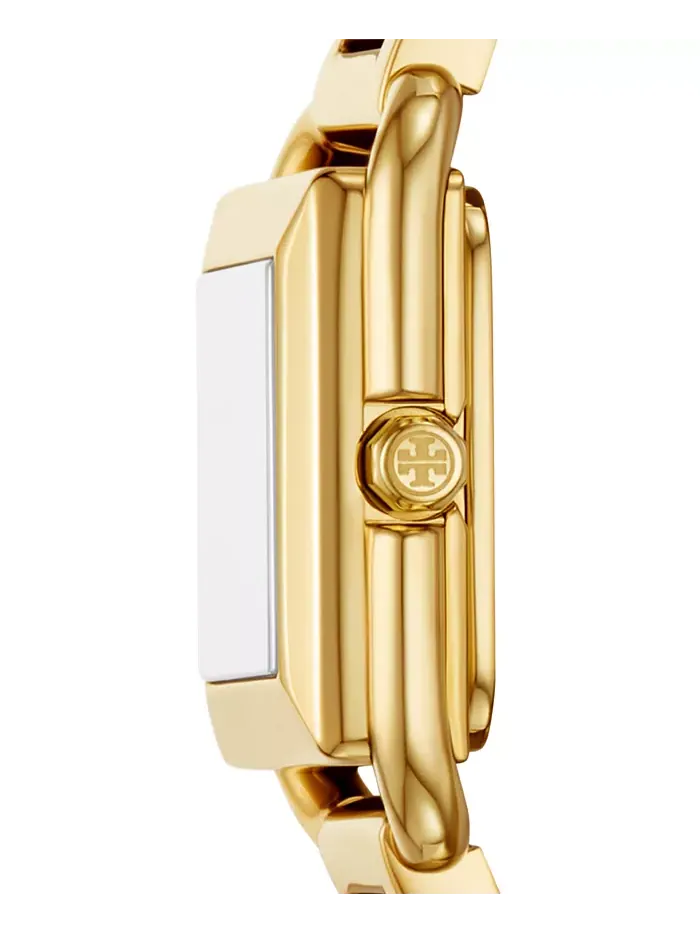Женские часы-браслет The Kira Square из нержавеющей стали с позолотой, 18 мм Tory Burch — изображение 2 из 3