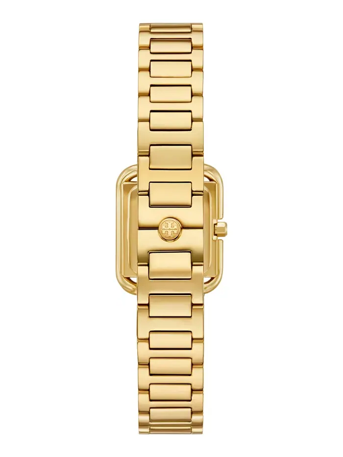 Женские часы-браслет The Kira Square из нержавеющей стали с позолотой, 18 мм Tory Burch — изображение 3 из 3