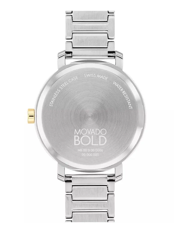 Женские часы Bold Evolution 2.0 швейцарские кварцевые двухцветные из нержавеющей стали 34 мм Movado — изображение 3 из 5