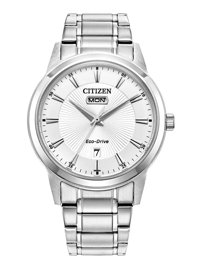 Мужские классические часы Eco-Drive с браслетом из нержавеющей стали, 40 мм Citizen