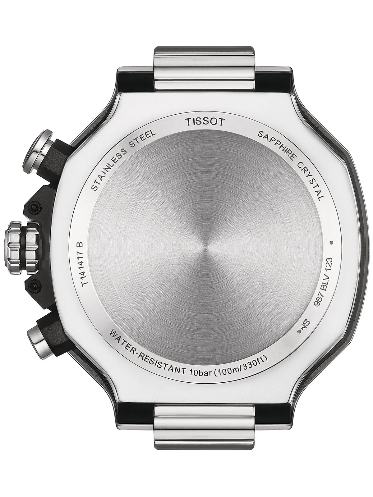 Мужские швейцарские часы с хронографом T-Race с черным ремешком, 45 мм Tissot — изображение 3 из 5, оттенок черный