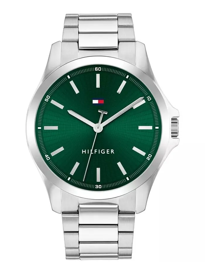 Мужские кварцевые часы Tommy Hilfiger с серебристым браслетом