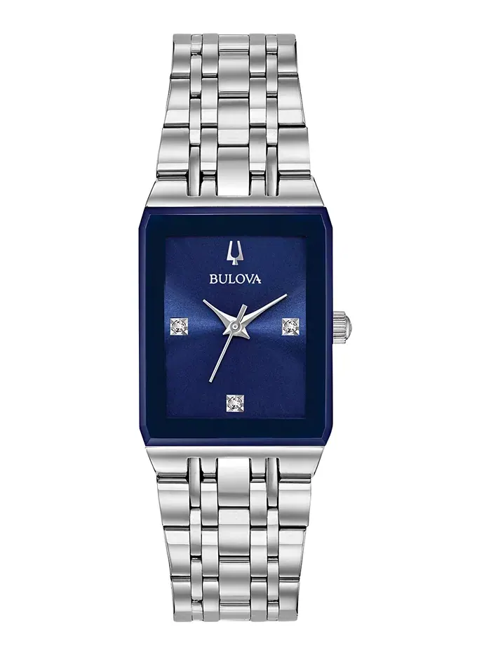 Женские часы-браслет Futuro Diamond-Accent из нержавеющей стали 21x32 мм Bulova — изображение 1 из 5