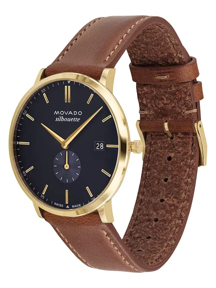 Мужские часы Heritage Tan на кожаном ремешке, 40 мм Movado — изображение 2 из 3