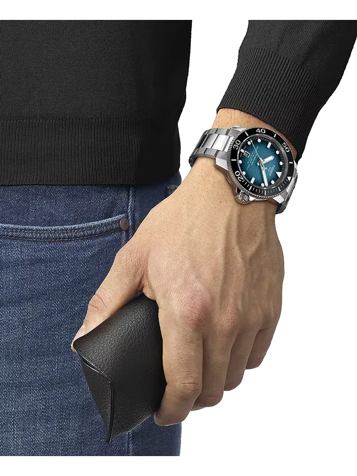 Мужские автоматические часы Swiss Seastar на стальном браслете, 46 мм Tissot — изображение 4 из 5