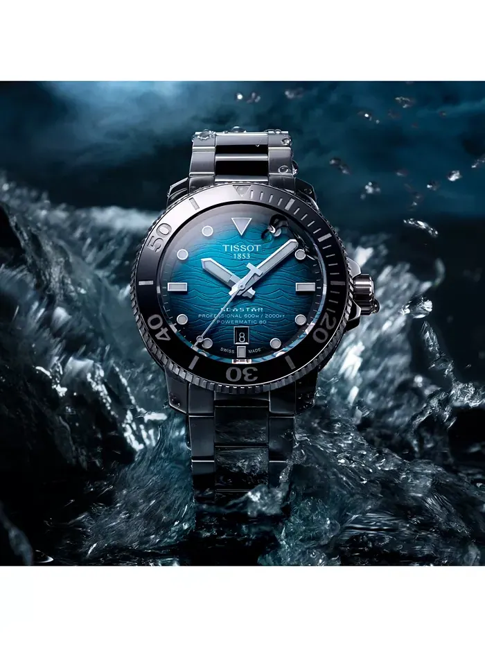 Мужские автоматические часы Swiss Seastar на стальном браслете, 46 мм Tissot — изображение 5 из 5