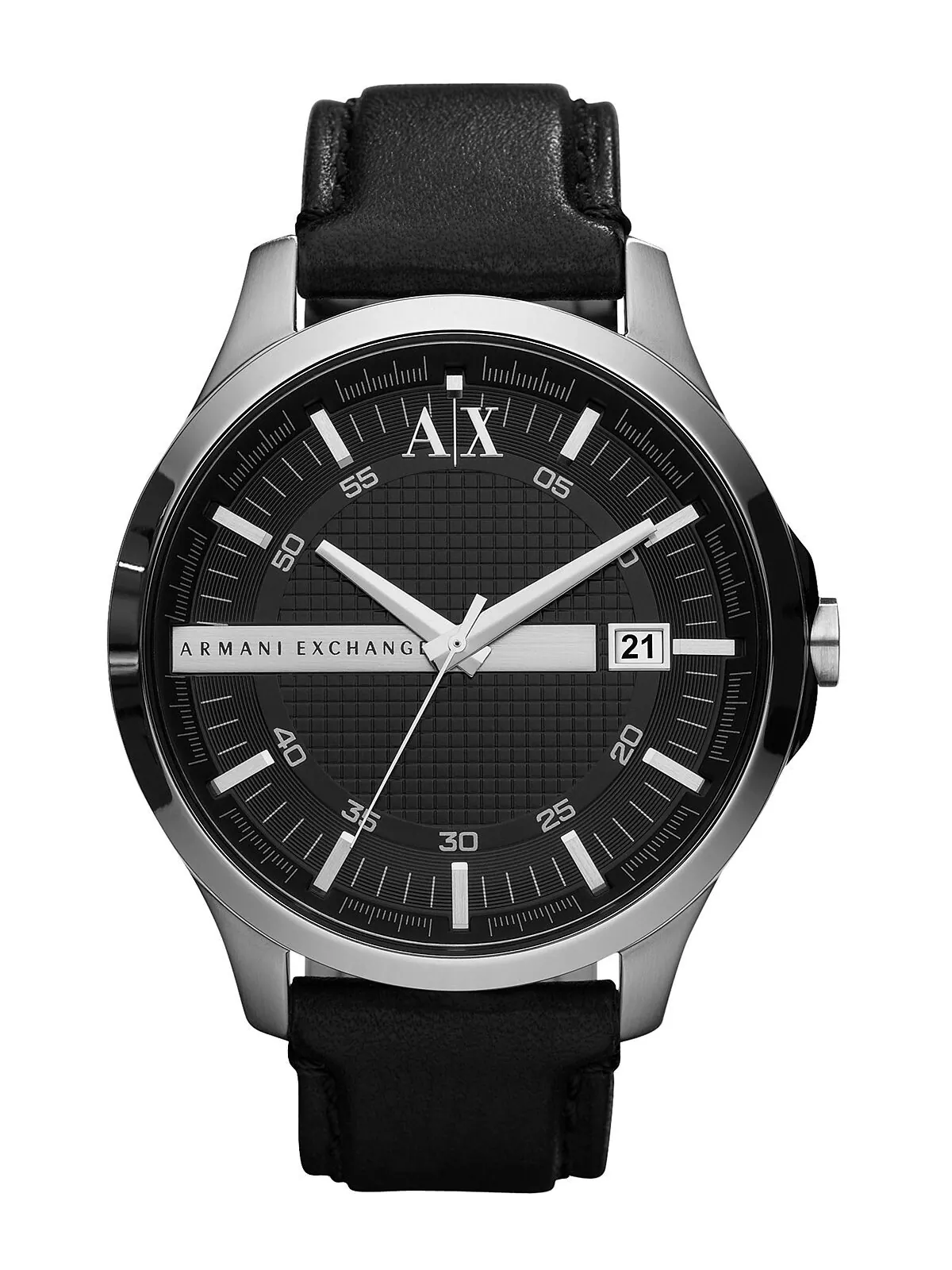 Часы, мужские черные кожаные ремешки 46 мм AX2101 Armani Exchange