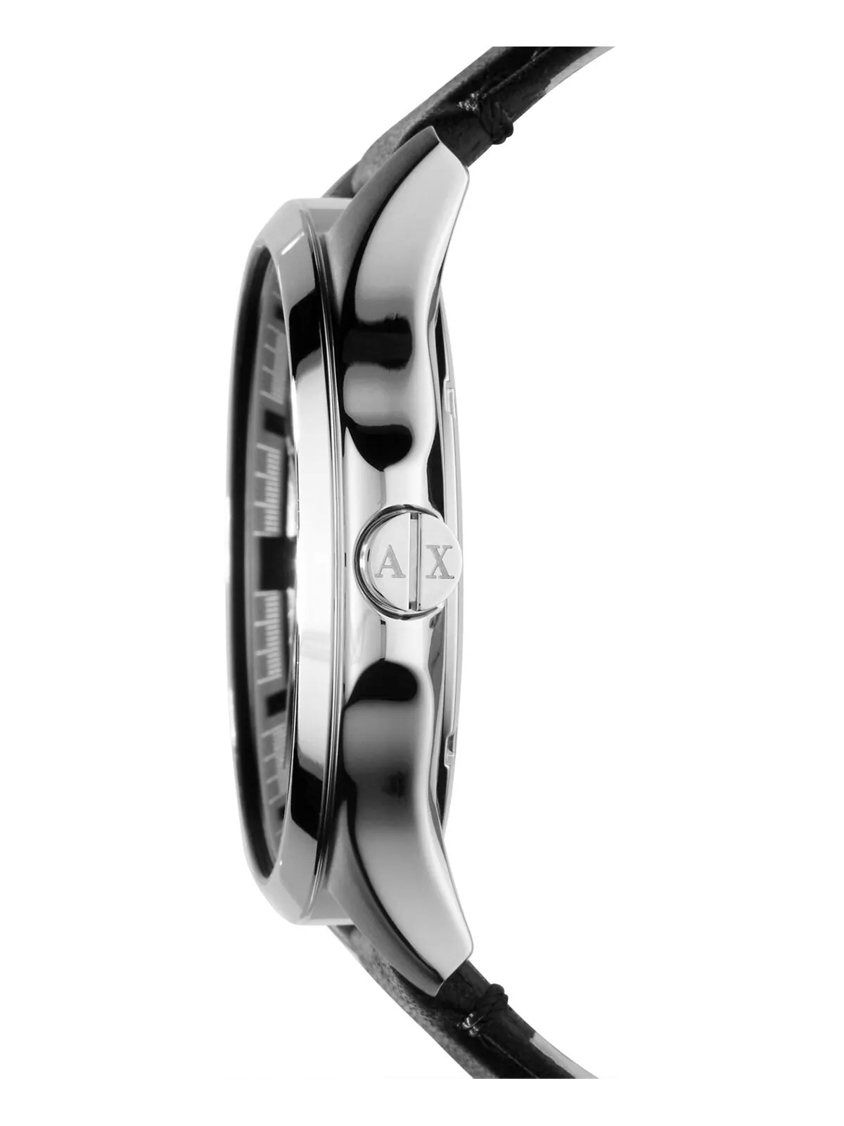 Часы, мужские черные кожаные ремешки 46 мм AX2101 Armani Exchange — изображение 2 из 3, оттенок черный