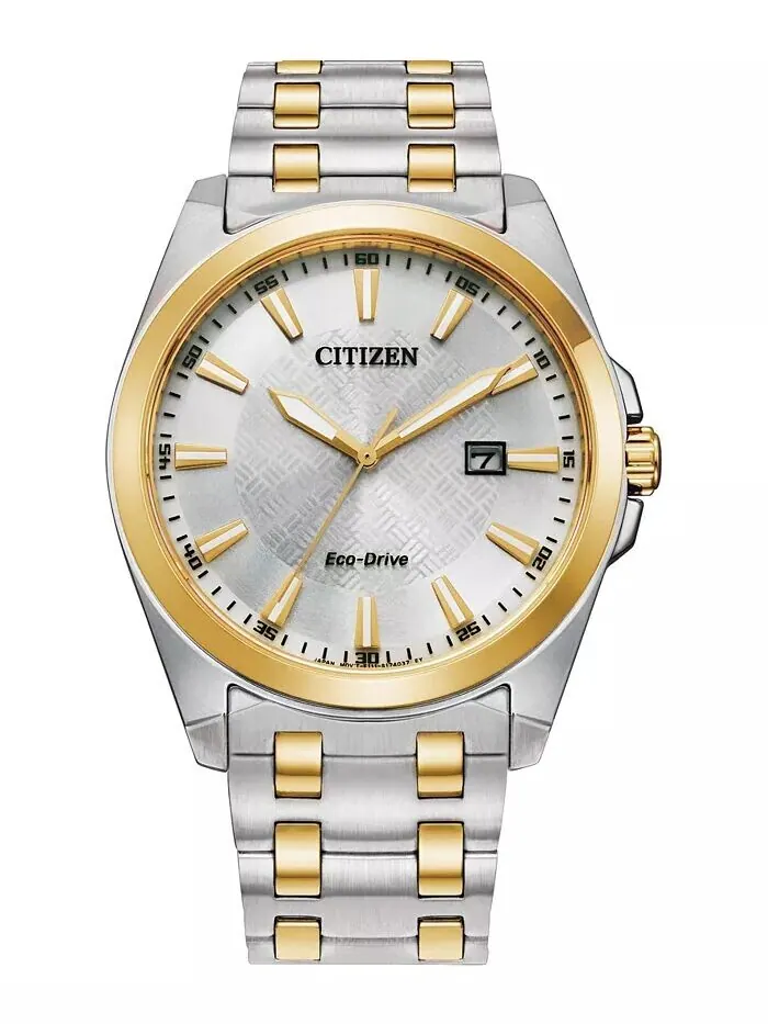 Eco-Drive Мужские двухцветные часы Corso с браслетом из нержавеющей стали, 41 мм Citizen — изображение 1 из 3