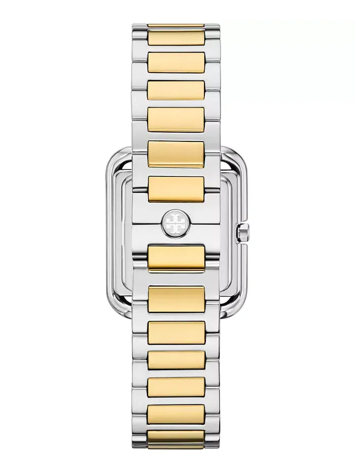 Женские часы The Kira Square с двухцветным браслетом из нержавеющей стали, 24 мм Tory Burch — изображение 3 из 3