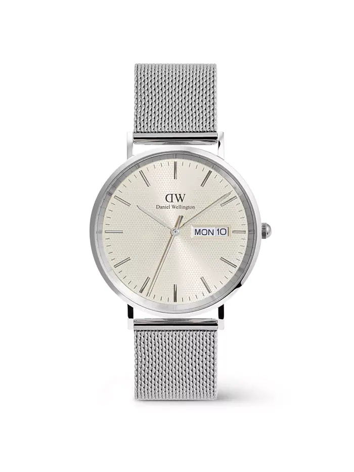 Мужские аналоговые часы из нержавеющей стали серебристого тона, 40 мм Daniel Wellington