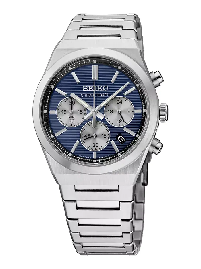 Мужские часы-хронограф Essentials с браслетом из нержавеющей стали 40 мм Seiko — изображение 1 из 3