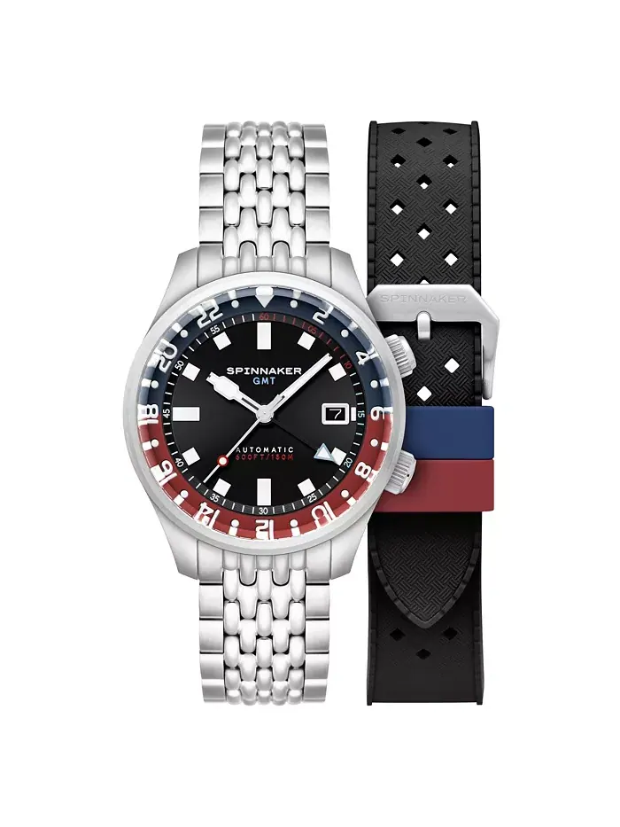 Мужские часы Bradner GMT с автоматическим механизмом, корпус из нержавеющей стали, браслет, 42 мм