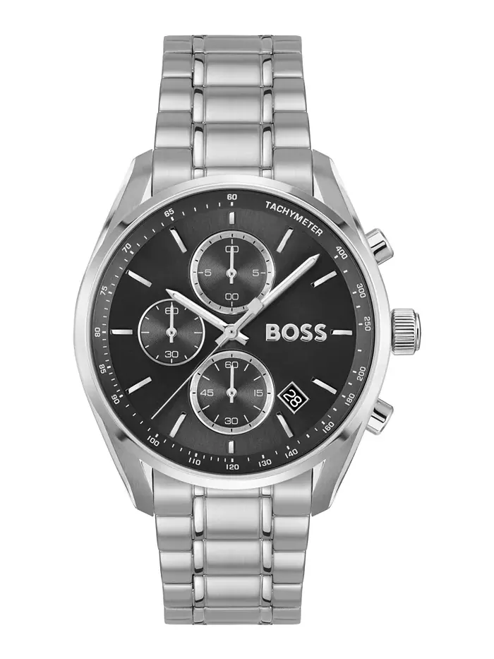 Мужские часы Grand Prix 40 Quartz Fashion Chrono из нержавеющей стали, 40 мм Hugo Boss — изображение 1 из 3