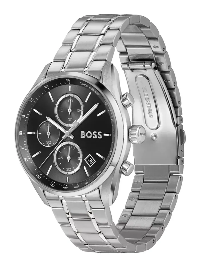 Мужские часы Grand Prix 40 Quartz Fashion Chrono из нержавеющей стали, 40 мм Hugo Boss — изображение 2 из 3