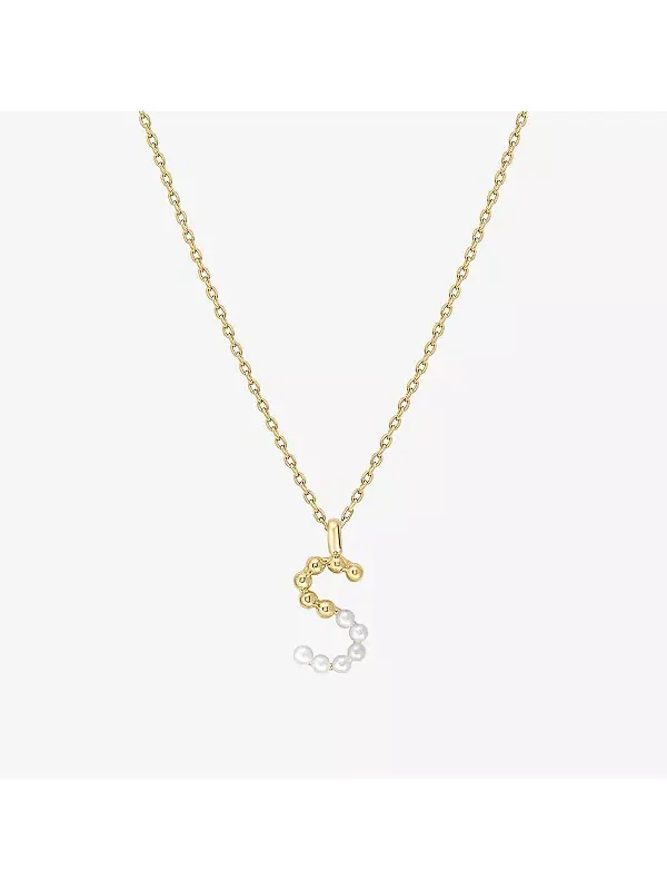 Ожерелье с инициалами из культивированного жемчуга Bearfruit Jewelry, s
