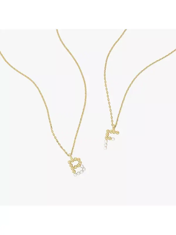 Ожерелье с инициалами из культивированного жемчуга Bearfruit Jewelry, b — изображение 3 из 3